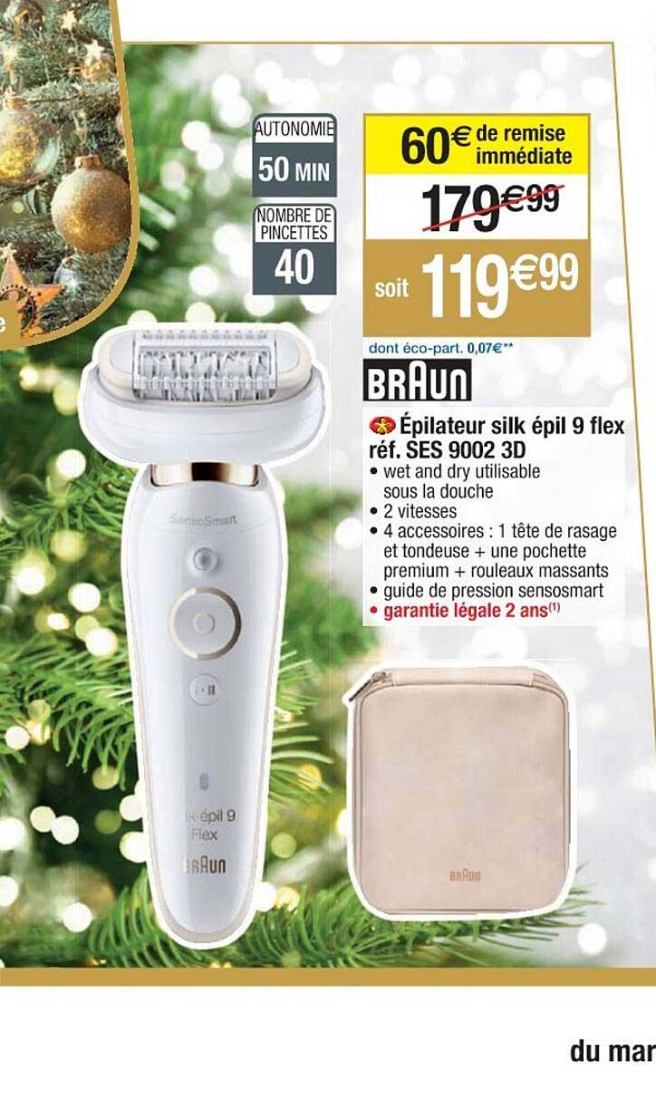 épilateur silk épil 9 flex braun réf. ses 9002 3d