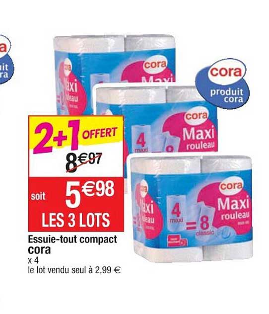 essuie-tout compact cora