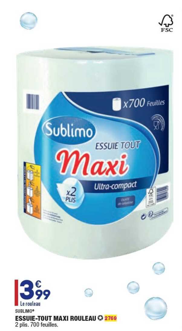 essuie-tout maxi rouleau sublimo