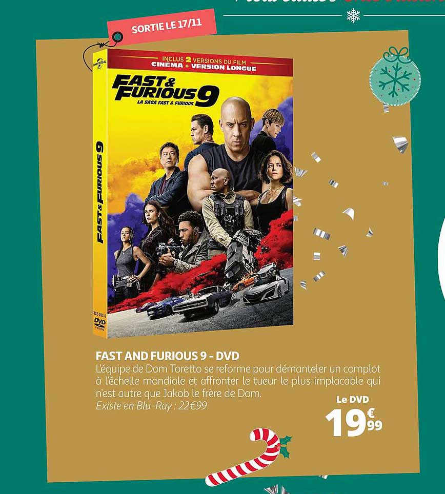 fast and furious 9 - dvd