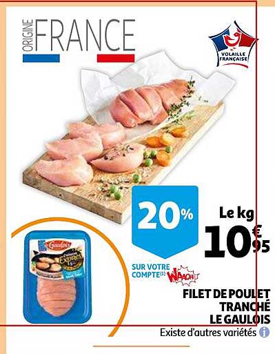 Filet De Poulet Tranché Le Gaulois