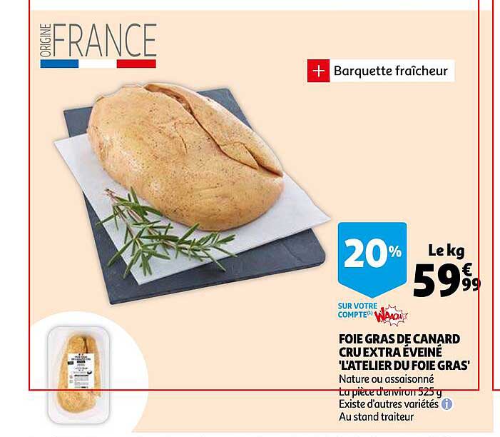 foie gras de canard cru extra éveiné l'atelier du foie gras"