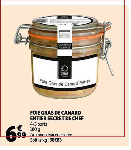 Foie Gras De Canard Entier Secret De Chef