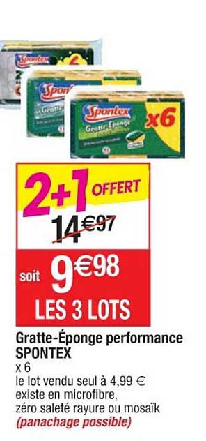 gratte-éponge performance spontex