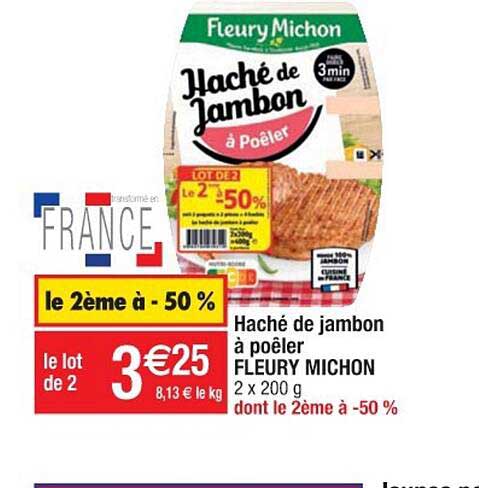haché de jambon à poêler fleury michon