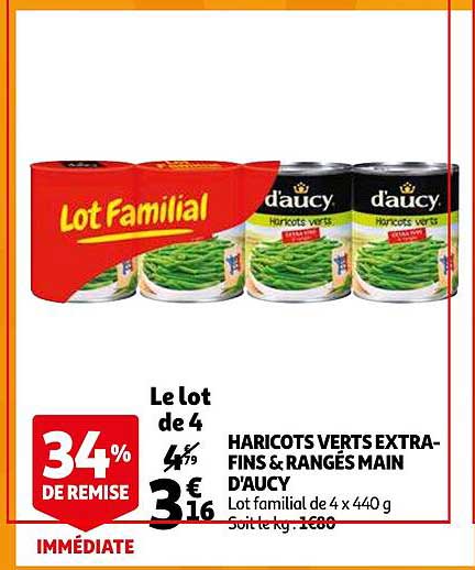 Haricots Verts Extra-fins & Rangés Main D'aucy