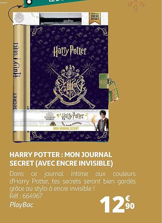 harry potter : mon journal secret (avec encre invisible)