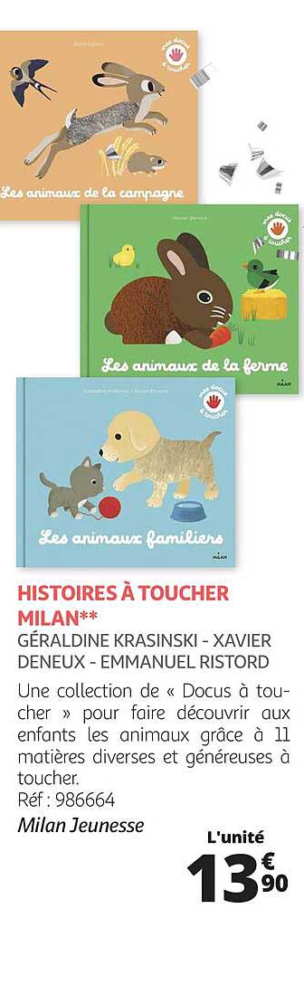 histoires à toucher milan - géraldine krasinski - xavier deneux - emmanuel ristord