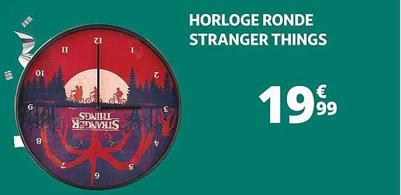 horloge ronde stranger things