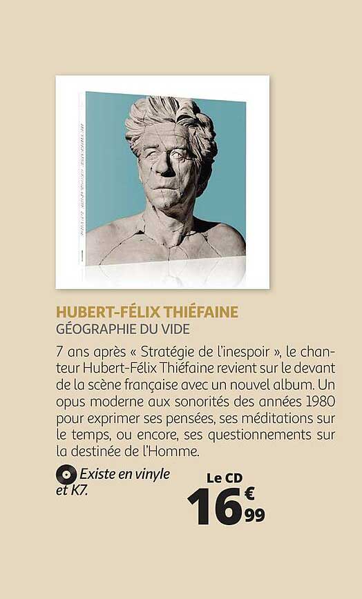 hubert-félix thiéfaine - géographie du vide