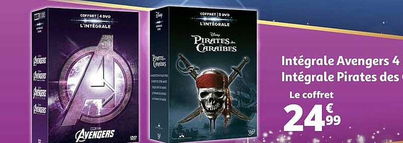 intégrale avengers , pirates des caraïbes