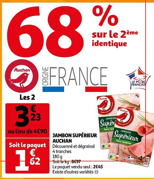 Jambon Supérieur Auchan