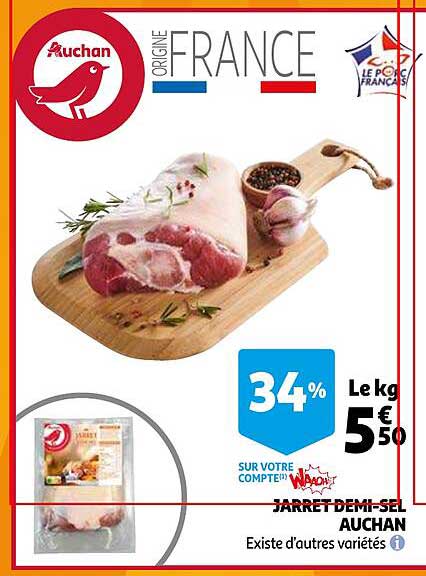 jarret demi-sel auchan