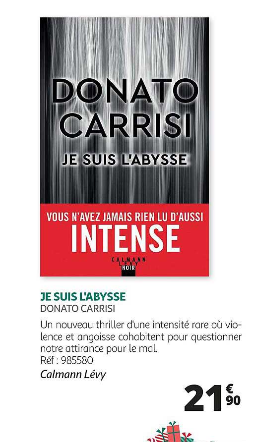 je suis l'abysse - donato carrisi