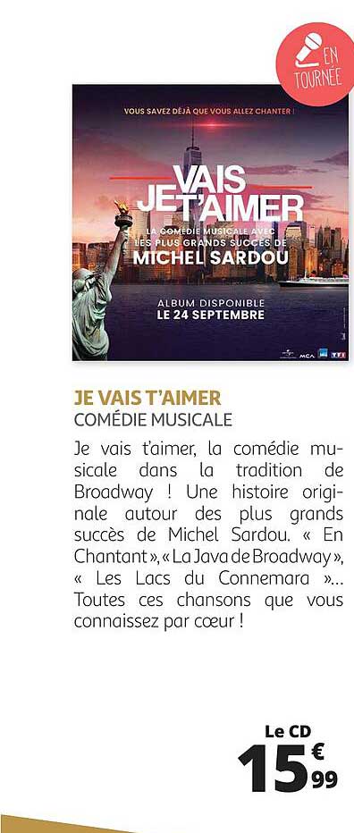 je vais t'aimer - comédie musicale