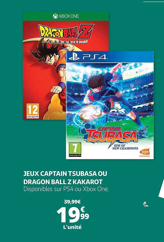jeux captain tsubasa ou dragon ball z kakarot