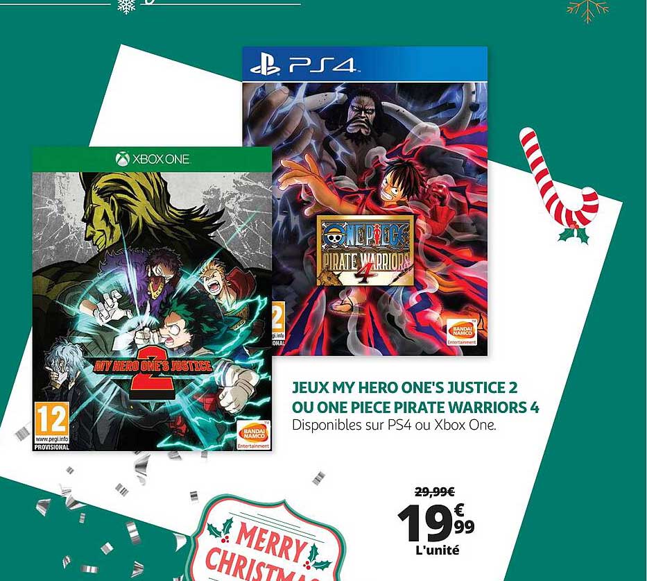 jeux my hero one's justice 2 ou one piece pirate warriors 4