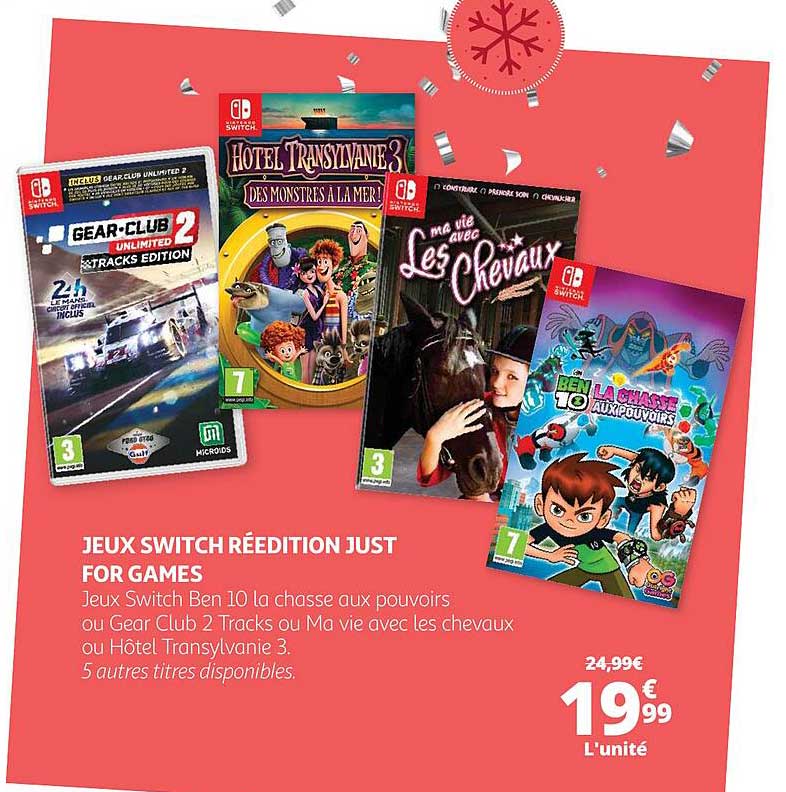 jeux switch réedition just for games