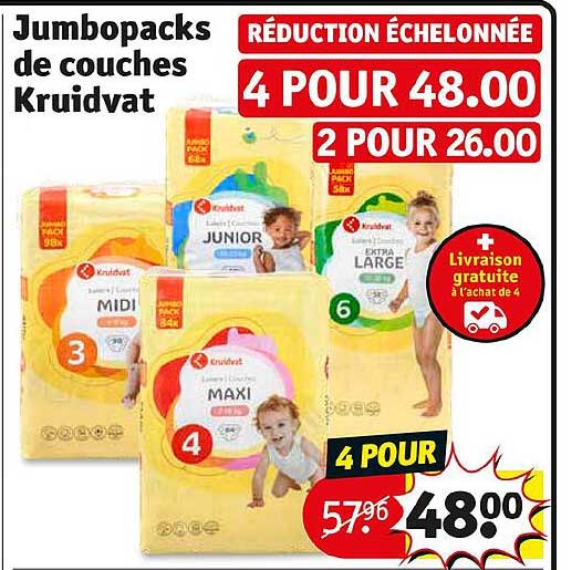 jumbopacks de couches kruidvat