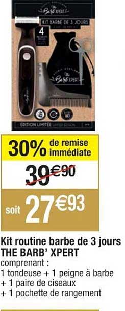 kit routine barbe de 3 jours the barb' xpert