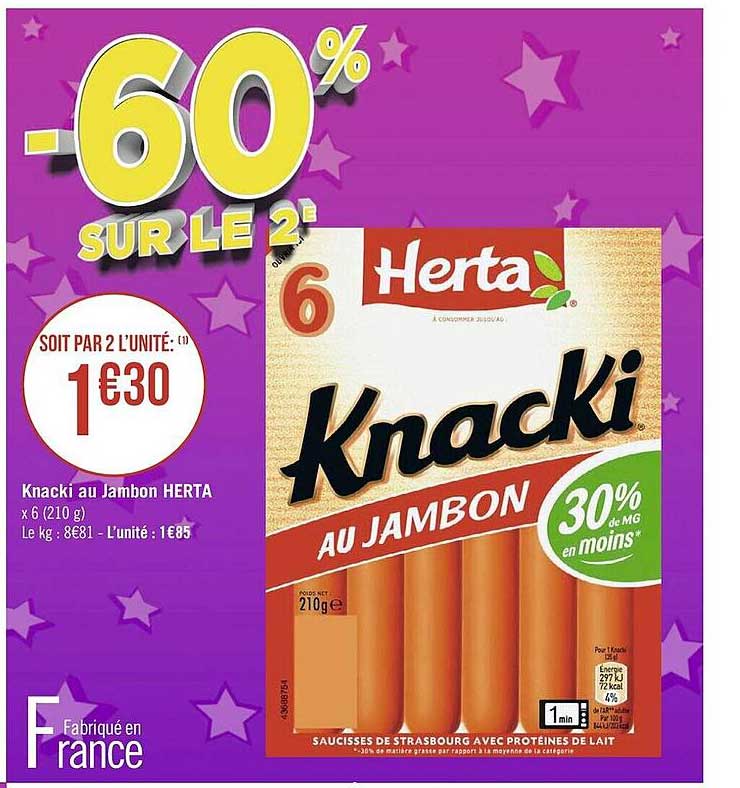 Knacki Au Jambon Herta