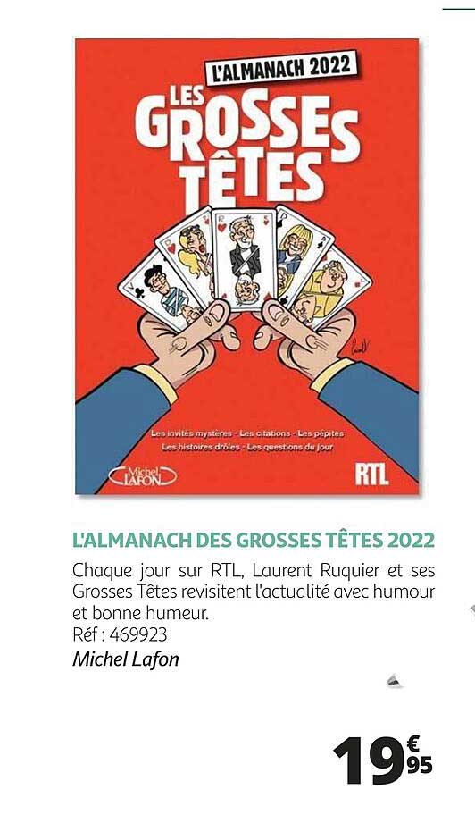 l'almanach des grosses têtes 2022