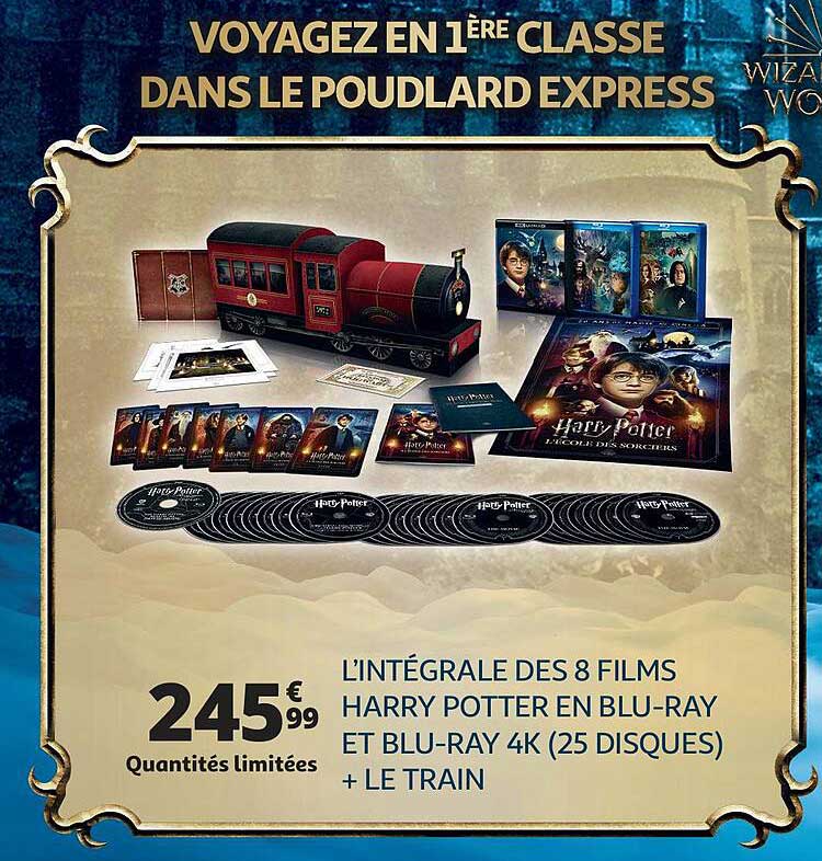 l'intégrale des 8 films harry potter en blu-ray et blu-ray 4k ( 25 disques) + le train