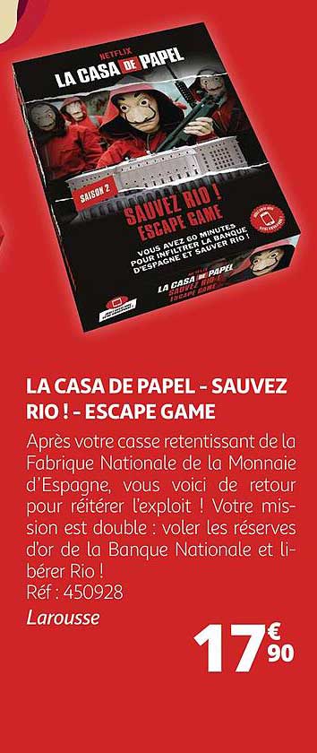 la casa de papel - sauvez rio ! - escape game