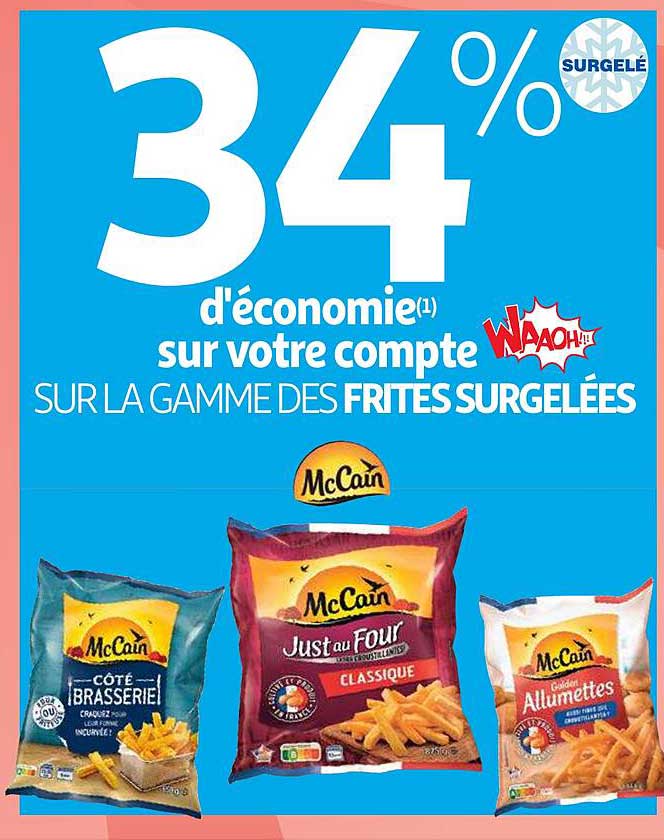 la gamme des frites surgelées mc cain