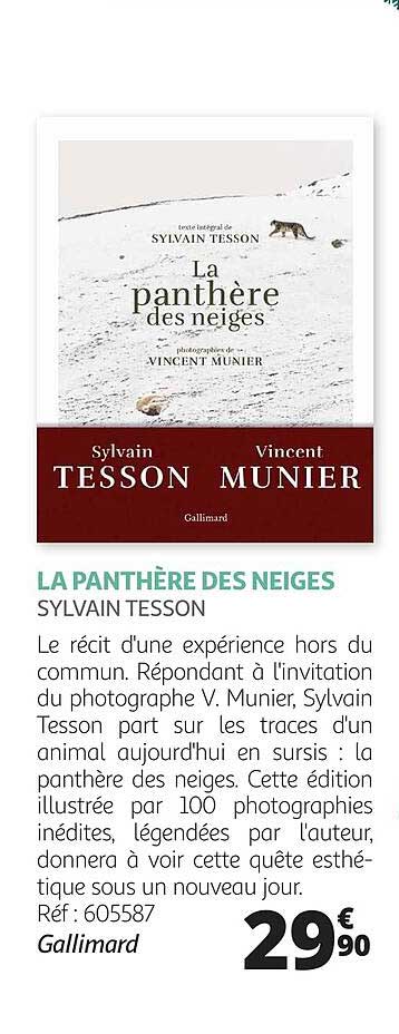 la panthère des neiges - sylvain tesson