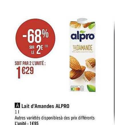 lait d'amandes alpro