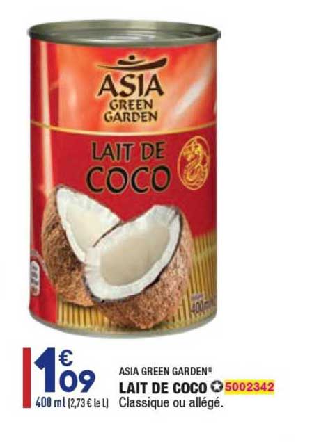 lait de coco asia green garden