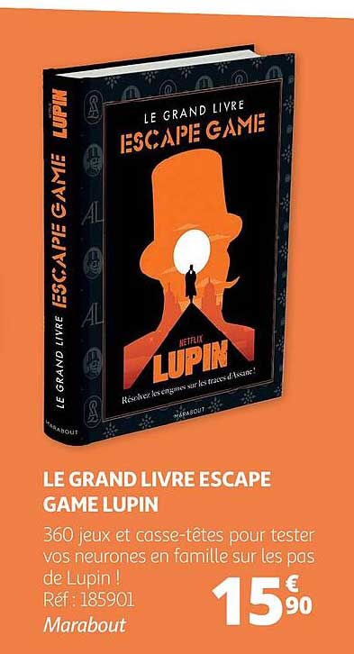 le grand livre escape game lupin