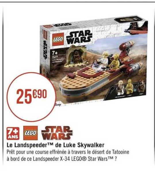 le landspeeder de luke skywalker lego star wars
