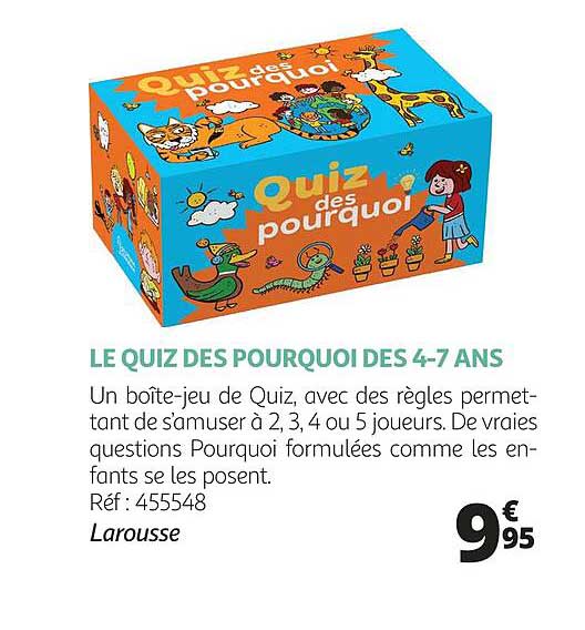 le quiz des pourquoi dès 4-7 ans