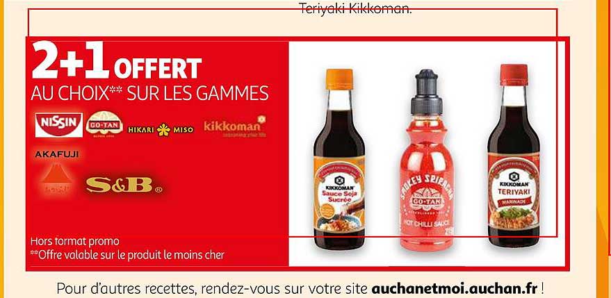 les gammes nissin, co-tan, hikari & miso, kikkoman, akafuji