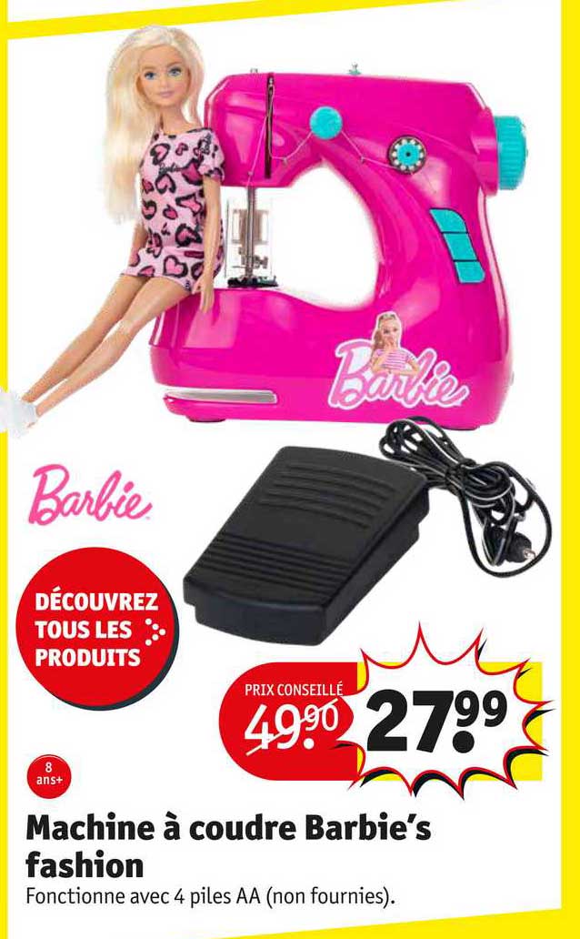machine à coudre barbie's fashion