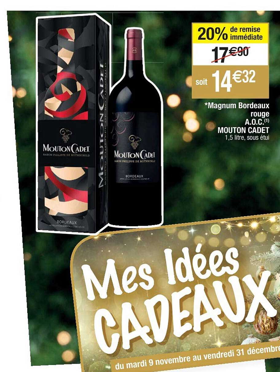 magnum bordeaux rouge a.o.c. mouton cadet