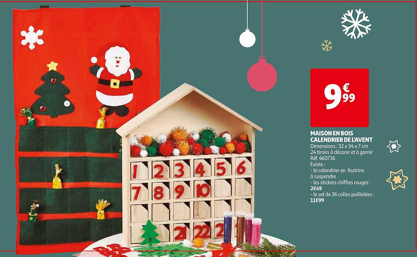 maison en bois calendrier de l'avent