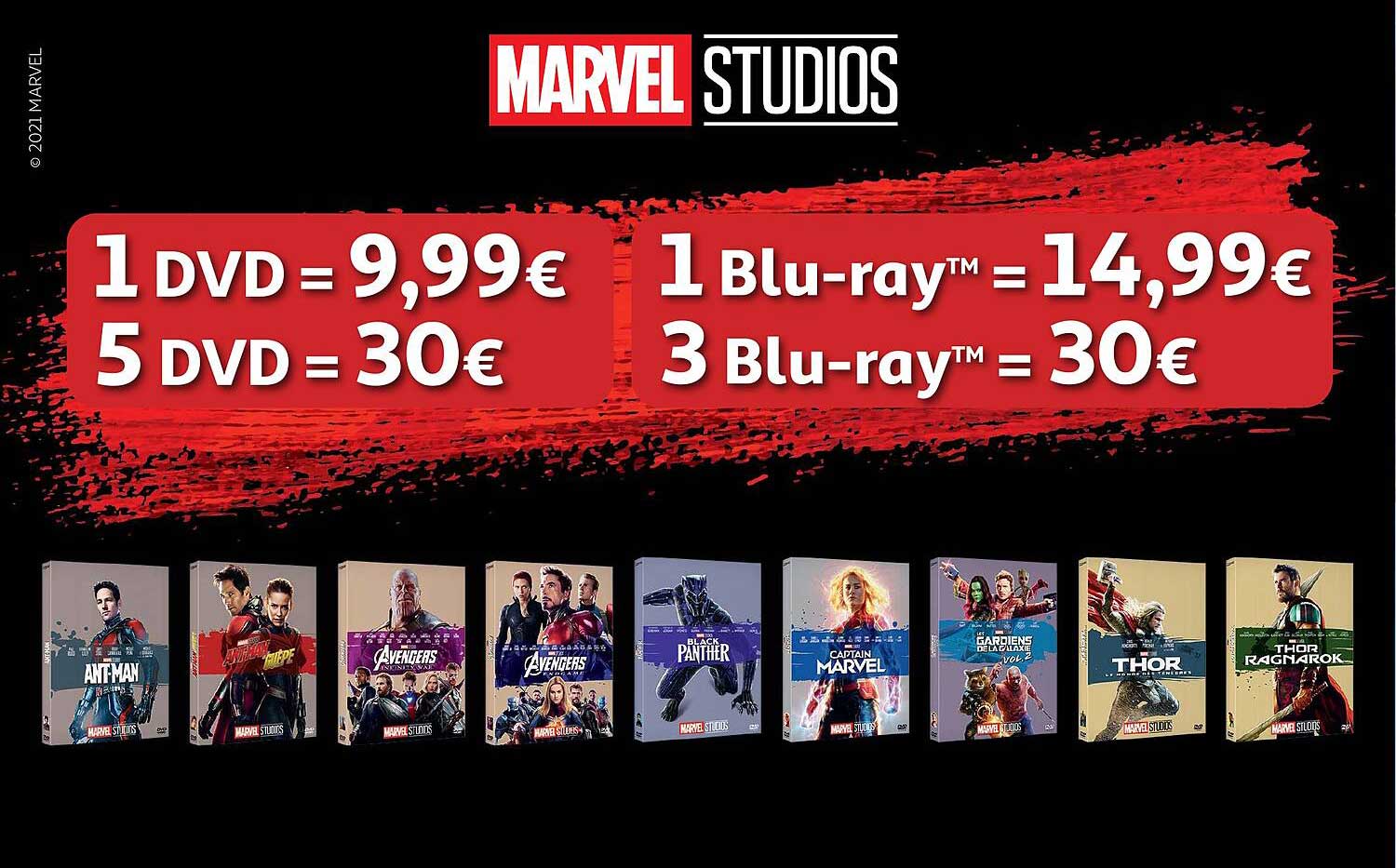 marvel studios - dvd, blu-ray