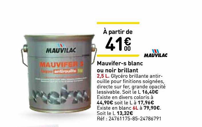 mauvifer-s blanc ou noir brillant mauvilac