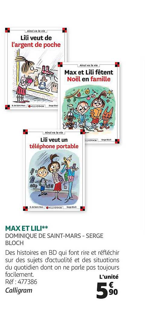 max et lili - dominique de saint-mars - serge bloch