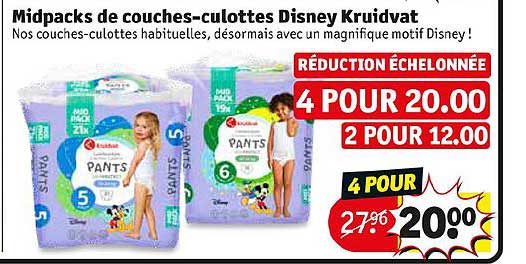 midpacks de couches-culottes disney kruidvat
