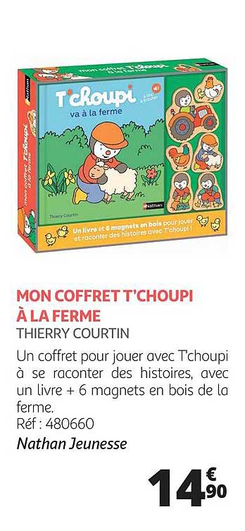 mon coffret t'choupi à la ferme - thierry courtin