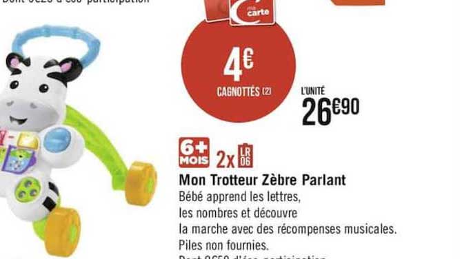 mon trotteur zèbre parlant