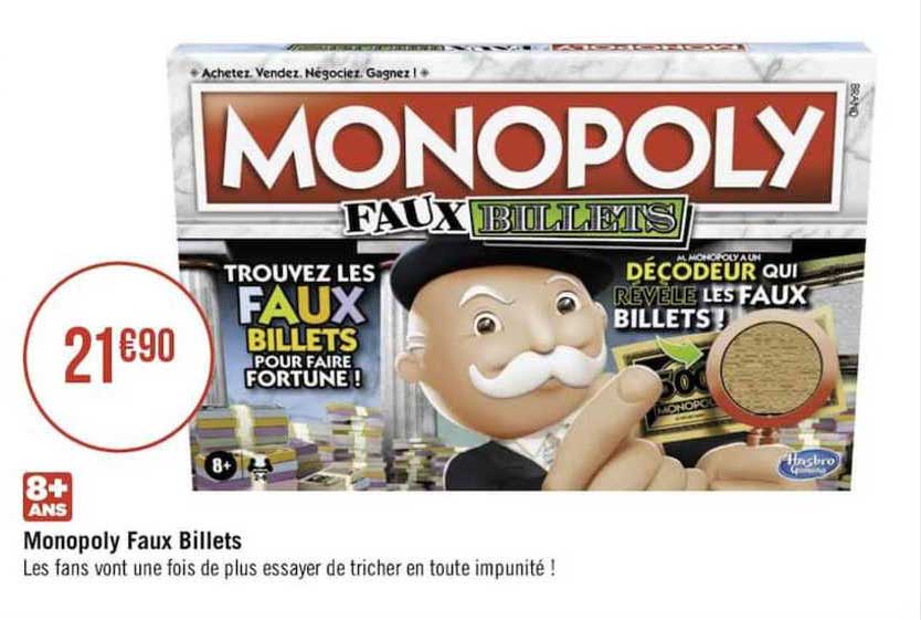monopoly faux billets