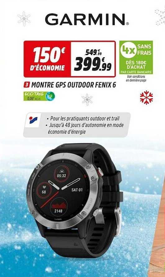 montre gps outdoor fenix 6 garmin