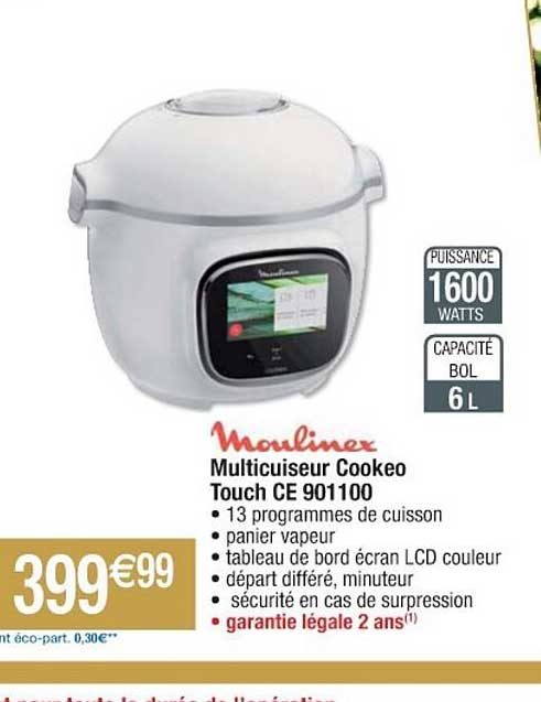 Multicuiseur Cookeo Touch Ce 901100 Moulinex