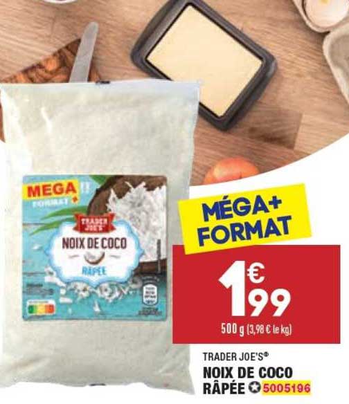 noix de coco râpée trader joe's