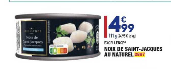 noix de saint-jacques au naturel excellence